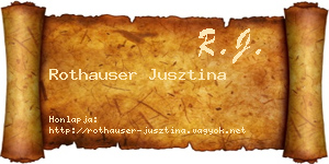 Rothauser Jusztina névjegykártya