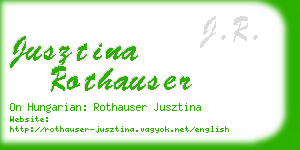 jusztina rothauser business card